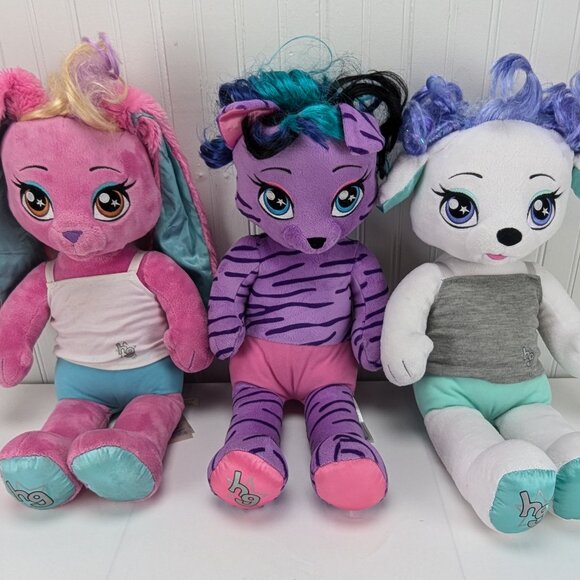 Build A Bear HG Honey Girls Plush 20" Stuffed Animal Lot of 3 Risa Teegan Stella - Picture 1 of 12
